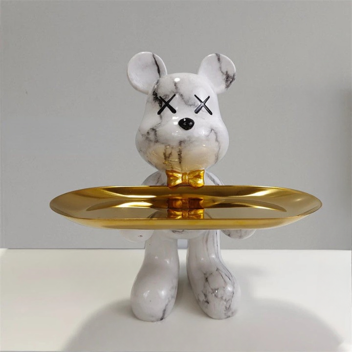 Lisslune | BearCraft - Bear Statue with Tray