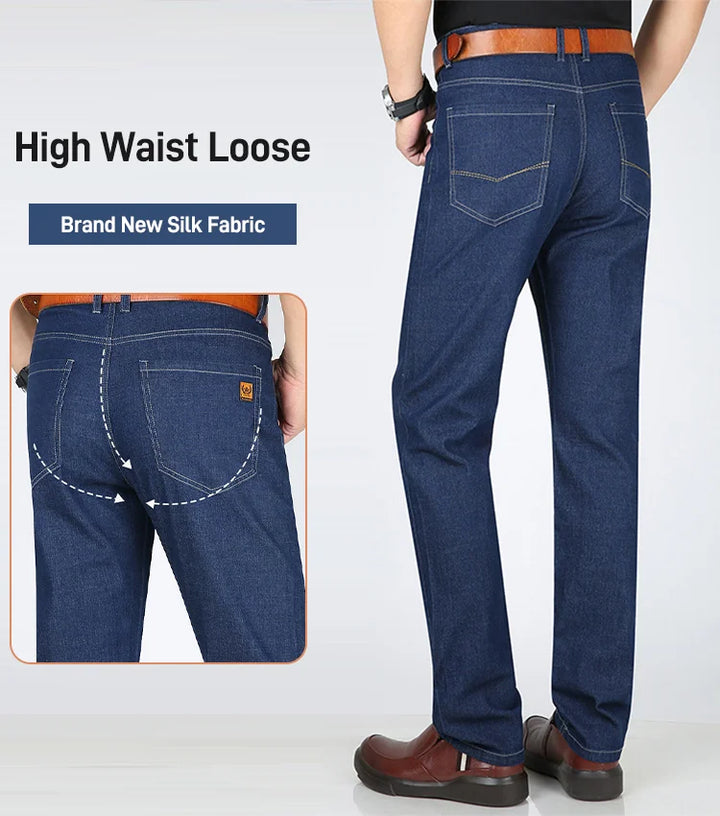 Lisslune | Mulberry Silk High Elastic Jeans