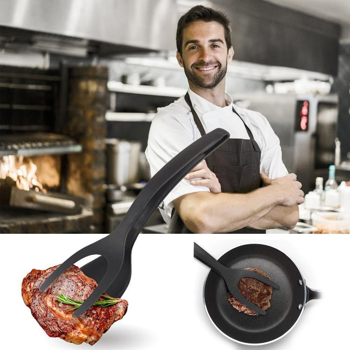 Lisslune | 2-in-1 Tongs Handle and Elasticity Spatula