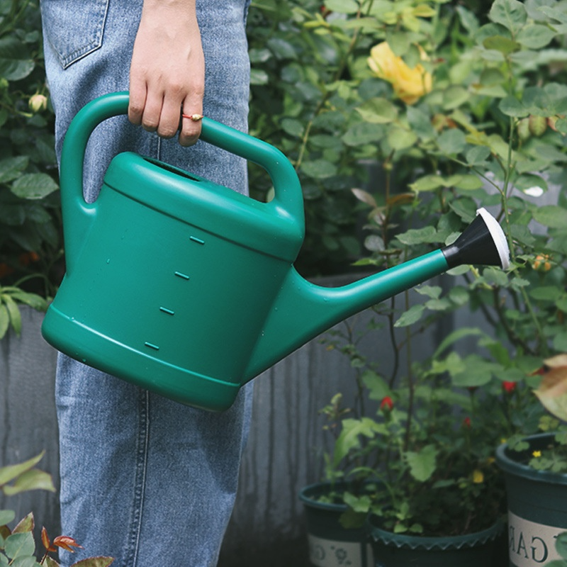 Lisslune | Large-volume watering can with long spout – plastic for garden care