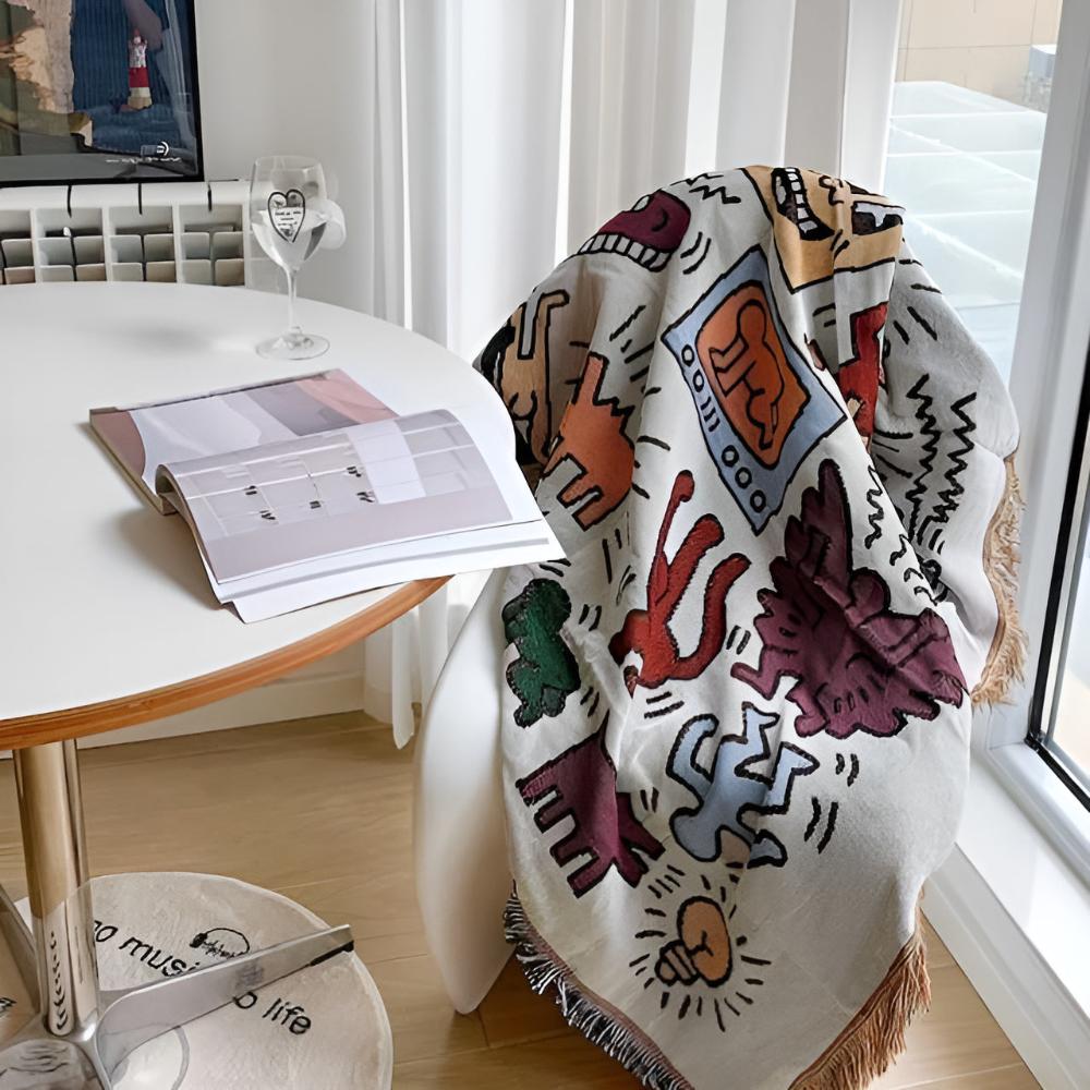 Lisslune | Bold Expressions Tassel Blanket