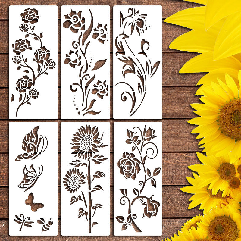 Lisslune | Large Flower Stencils for Garden Fence
