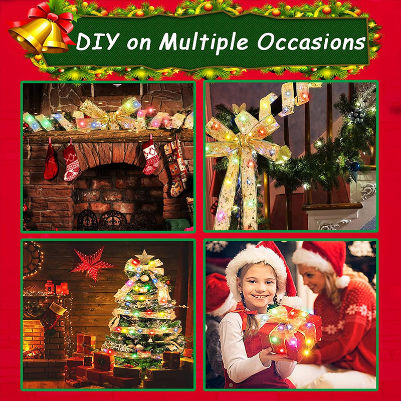 Lisslune | Ribbon Christmas tree decorative lights