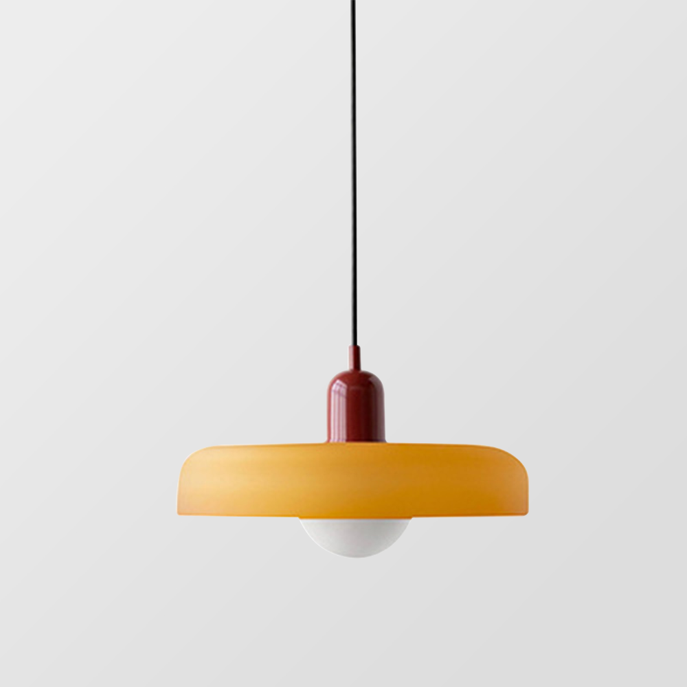 Lisslune | Coloured Glass Pendant Light – Elegant Bauhaus-Style Hanging Lamp for Living Room & Dining Area