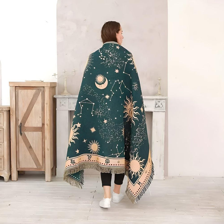 Lisslune | Sun Moon Stars Celestial Blanket