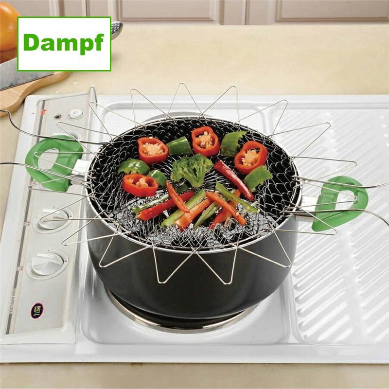 Lisslune | Stainless Steel Retractable Strainer Cooking Basket