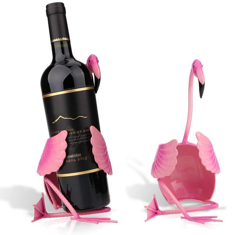 Lisslune | WineFlare Unique Flamingo Wine Rack with Decorative Details