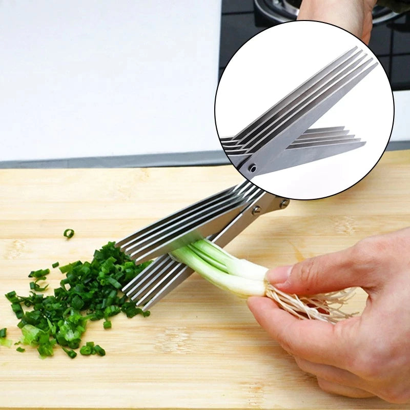 Lisslune | 5 Layers Stainless Steel Multifunctional Kitchen Scissors