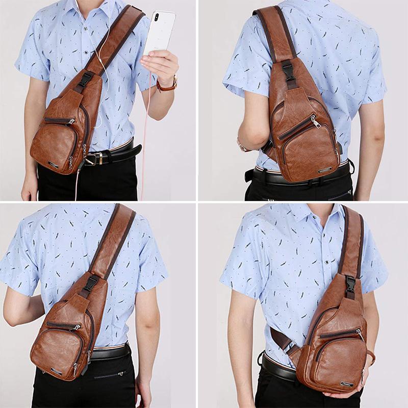Lisslune | Shoulder bag Crossbody bag for men with USB charging port