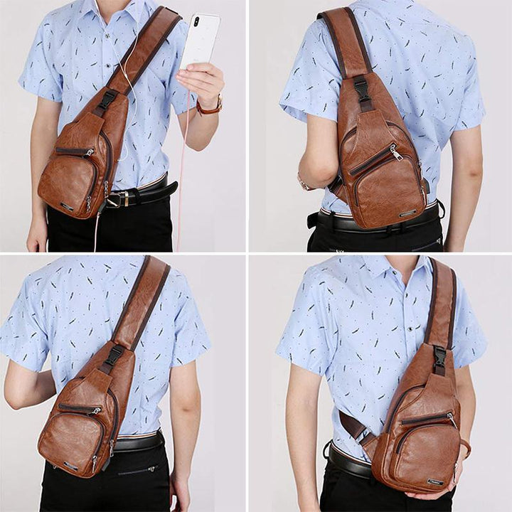 Lisslune | Shoulder bag Crossbody bag for men with USB charging port
