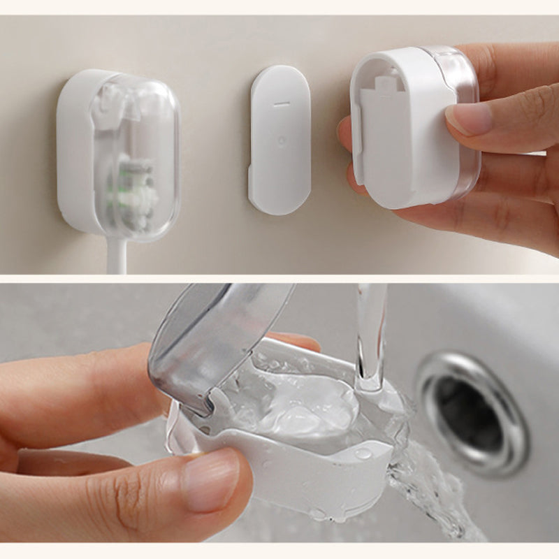 Lisslune | Toothbrush Holder Wall Mount with Cover