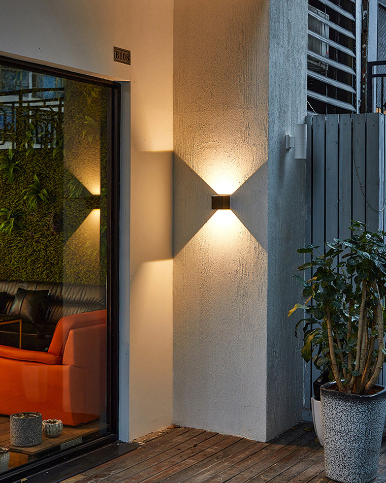 Lisslune | LED Outdoor Up Down Wall Light | Waterproof Metal Fixture for Patio. Garden & Entryway Illumination