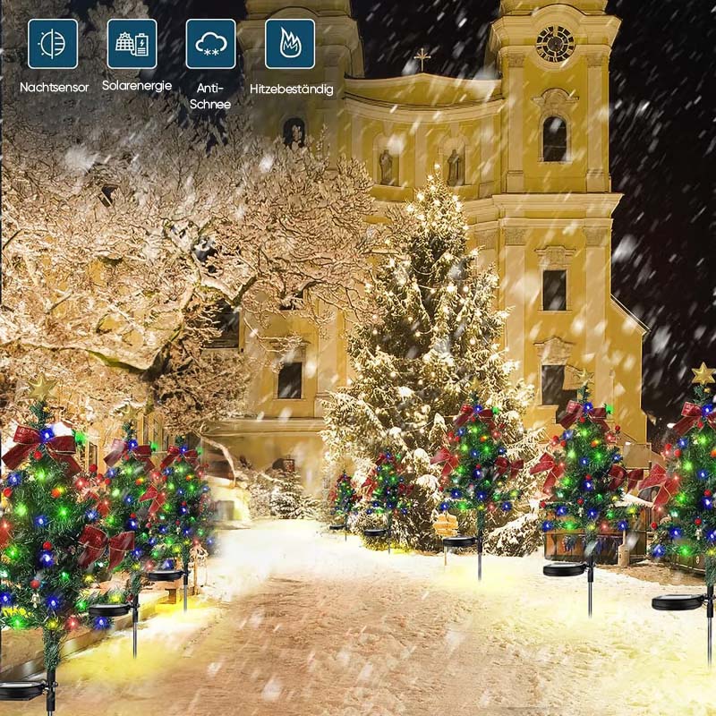 Lisslune | Solar-powered, waterproof Christmas tree decorative lights for outdoor use