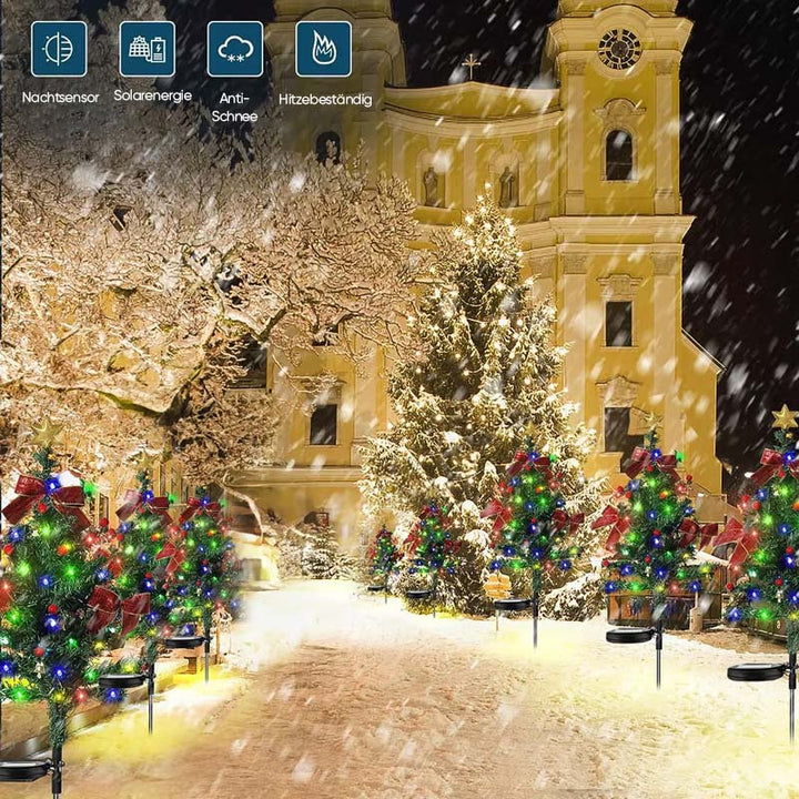 Lisslune | Solar-powered, waterproof Christmas tree decorative lights for outdoor use
