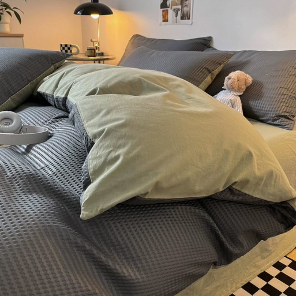 Lisslune | Beaumont Ultra-Soft Waffle Duvet Set | 3pcs Set