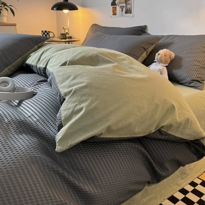 Lisslune | Beaumont Ultra-Soft Waffle Duvet Set | 3pcs Set