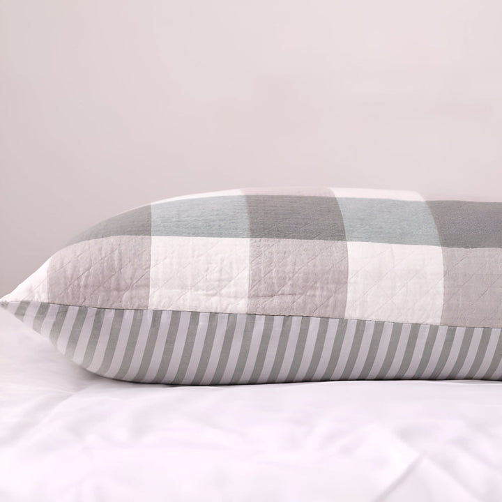 Lisslune | Checked & Striped Cotton Pillowcase