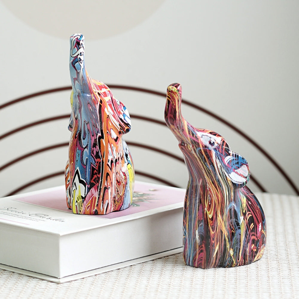 Lisslune | Graffiti Elephant Resin Figurine