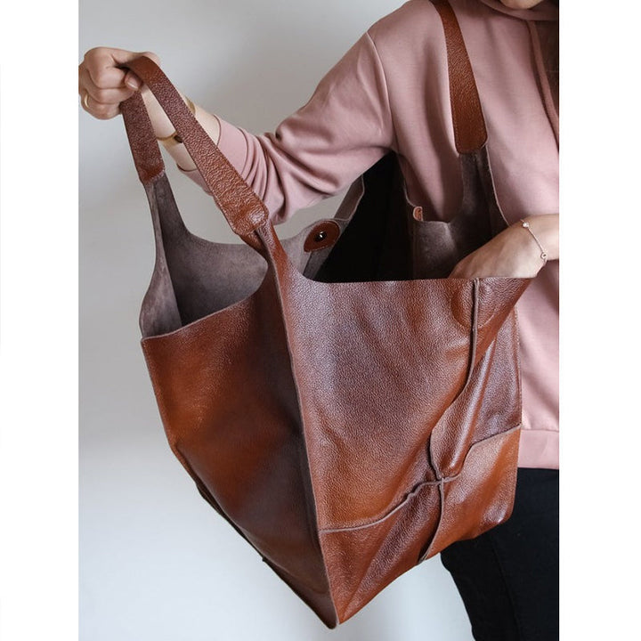 Lisslune | Oversized Leather Weekend Bags