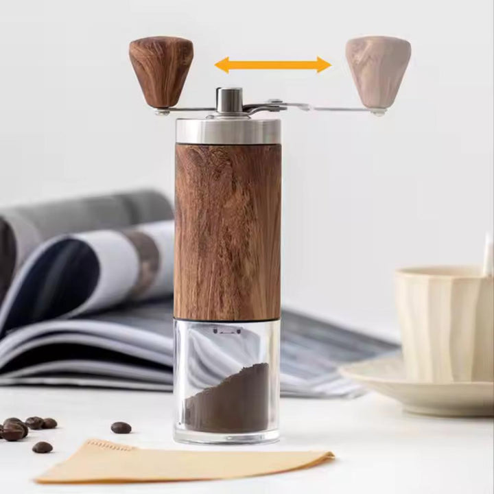 Lisslune | Brewora | Handcrafted Wooden Coffee Grinder – Adjustable Manual Mill for Freshly Ground Coffee