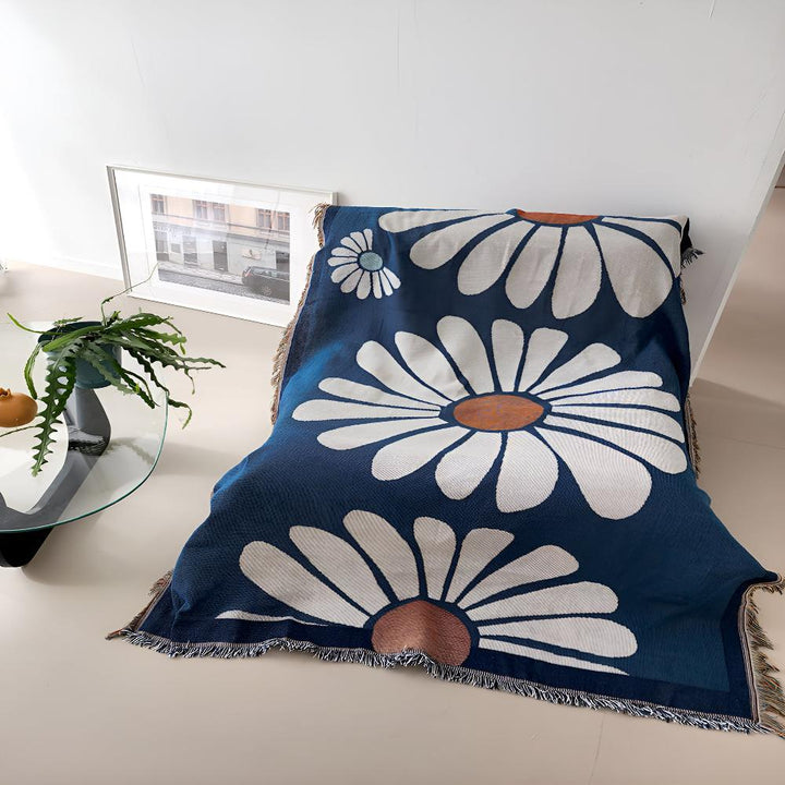 Lisslune | Cozy Daisy Woven Throw