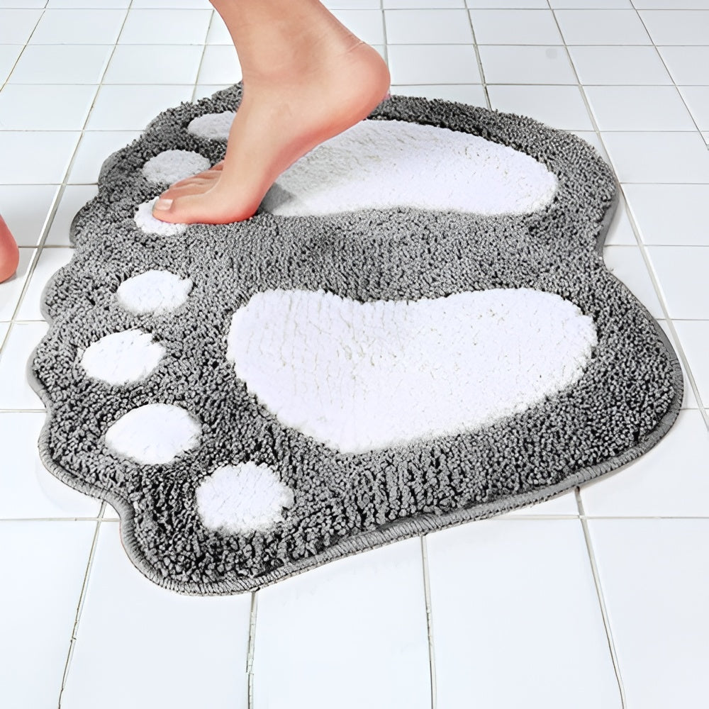 Lisslune | Cute Paw Print Bath Mat
