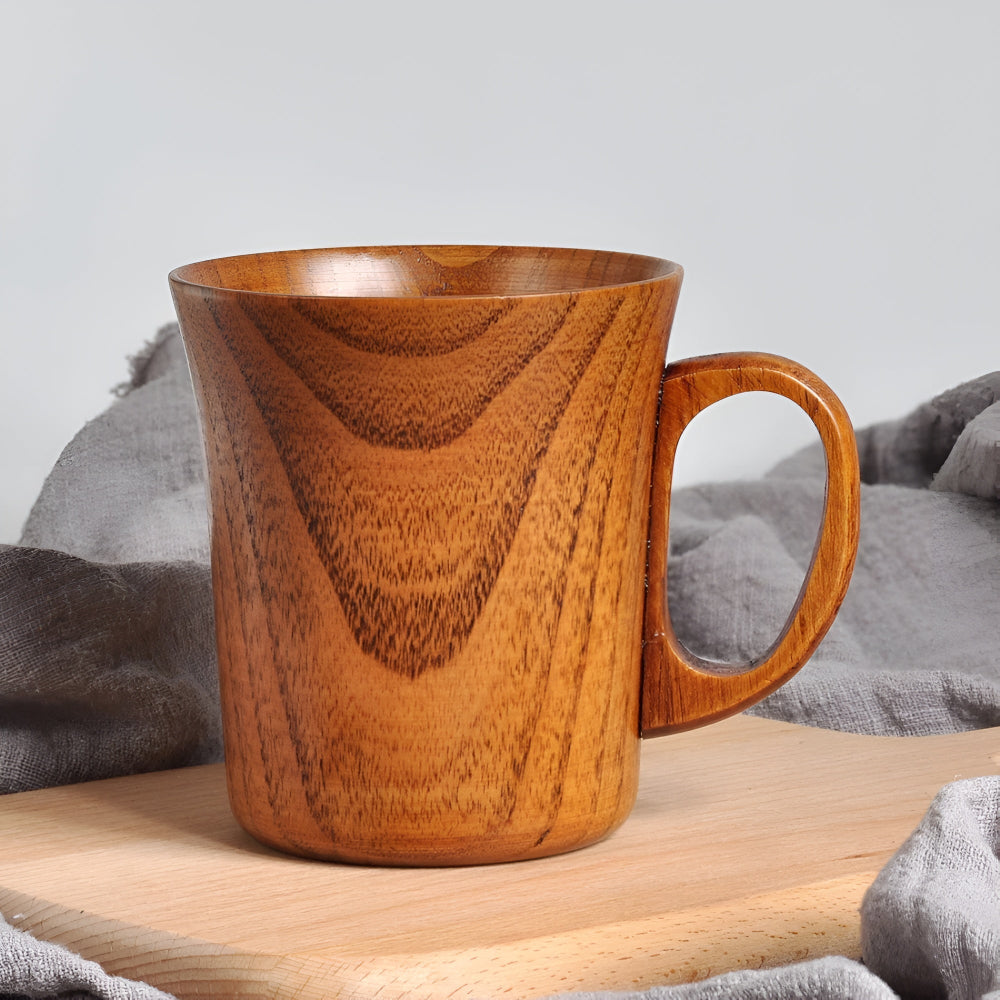 Lisslune | Rustic Japanese Style Wooden Mug