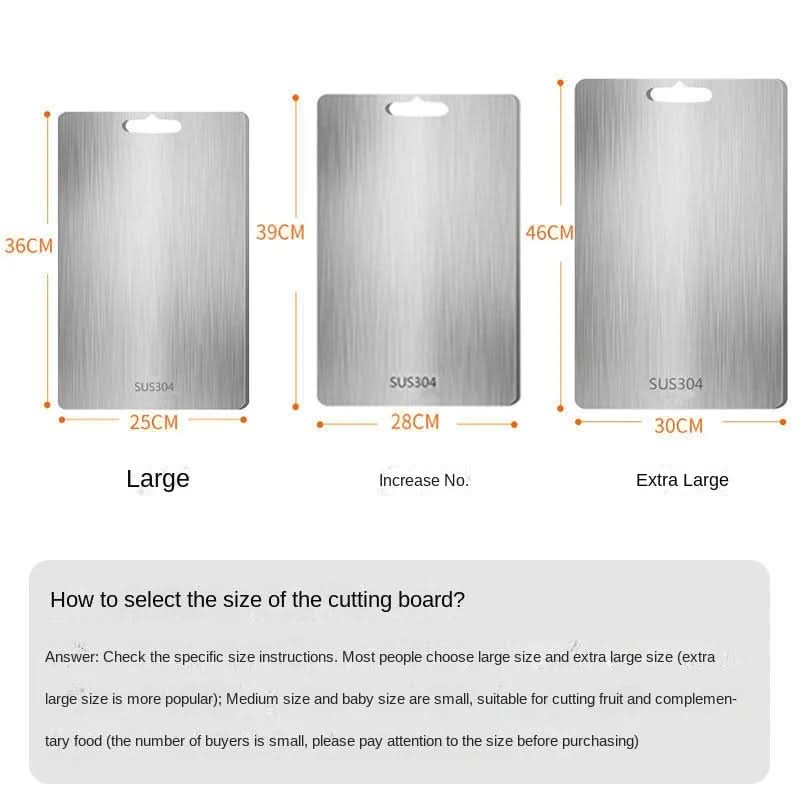 Lisslune | CHEFSTEEL – Cutting board made of stainless steel, robust & easy to clean for hygienic work