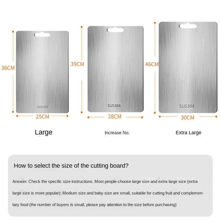 Lisslune | CHEFSTEEL – Cutting board made of stainless steel, robust & easy to clean for hygienic work