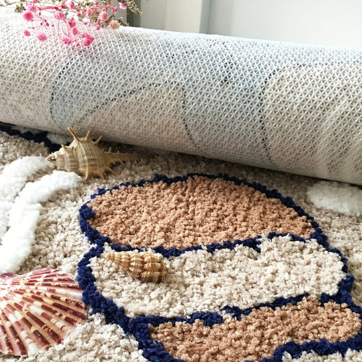 Lisslune | Fluffy Semicircle Non-Slip Bath Mat