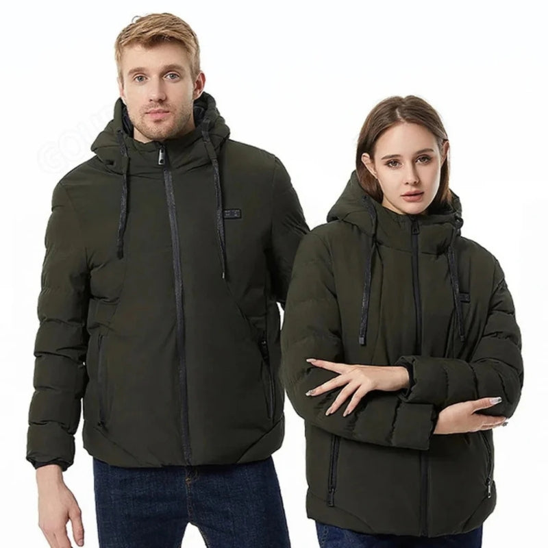 Lisslune | Heated Puffer Jacket – Rechargeable Heated Jackets with Battery Pack, Best Heated Winter Coat for Men & Women UK