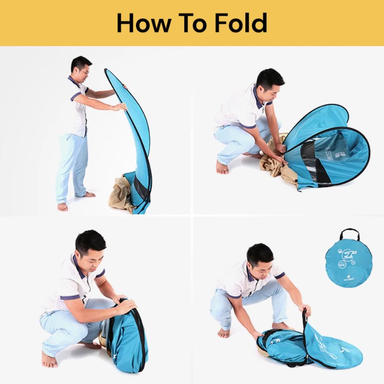 Lisslune | 4-Person Beach Pop-Up Tent for Family Camping, Outdoor Events & Quick Setup