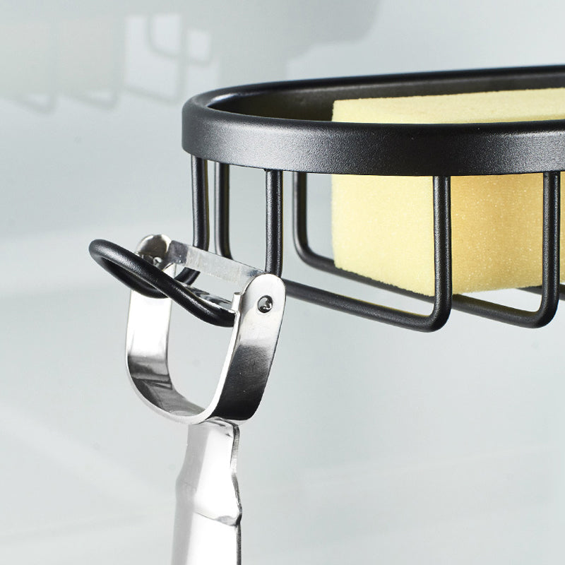 Lisslune | Shower holder for Shampoo & Soap – Stainless Aluminium – Silver or Black – No Drilling