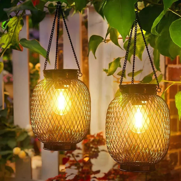 Lisslune | Sunny Garden Solar Lantern – Waterproof LED Outdoor Light with Auto Sensor