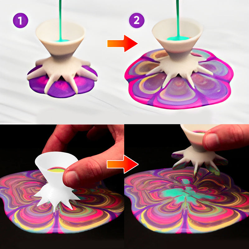 Lisslune | Pouring Colors Flower Split Art Cup