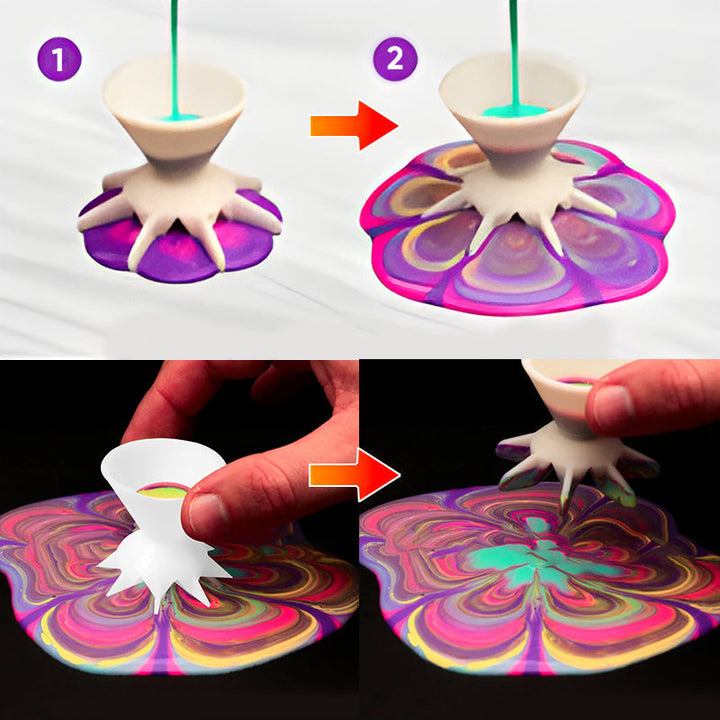 Lisslune | Pouring Colors Flower Split Art Cup