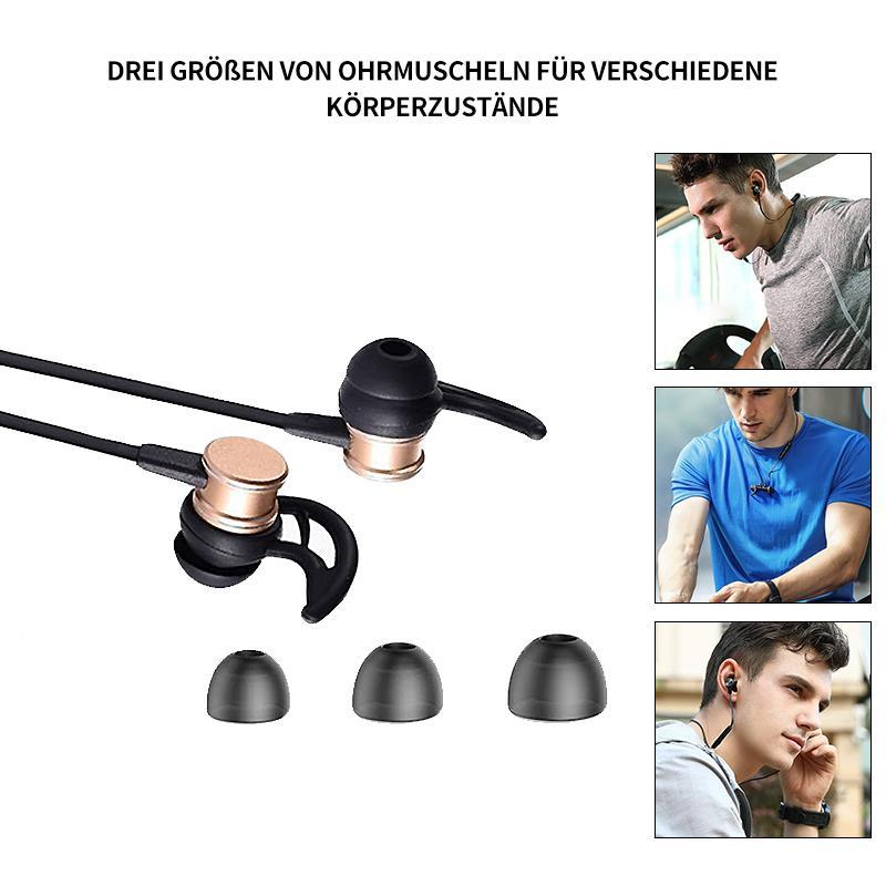 Lisslune | Bluetooth headphones, stereo in-ear earphones, secure fit for sports, gym, travel (waterproof, noise cancelling mic)