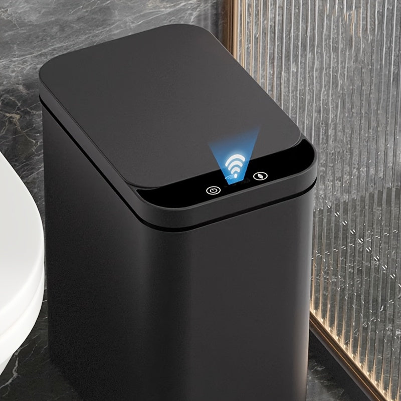 Lisslune | Set of 2 Smart Sensor Trash Cans – Touchless and Compact (Black)