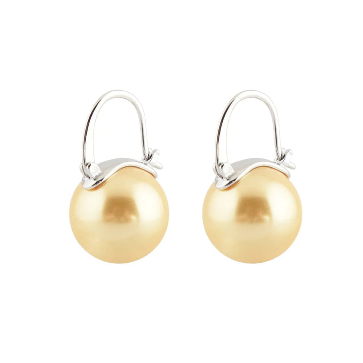 Lisslune | Black Pearl Earrings  Available in White Champagne Grey Gold and Black  Pearl Dangle Earrings