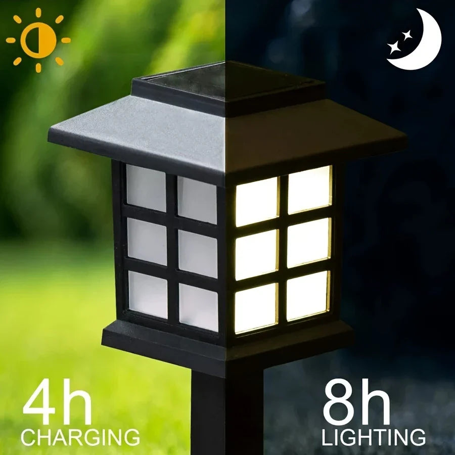 Lisslune | Solar Garden Lights in Lantern Style – Waterproof LED Path Lighting for Outdoor Areas
