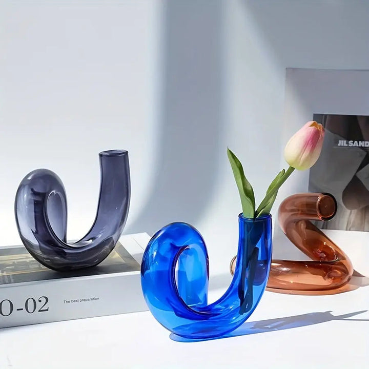 Lisslune | TimelessGlow - Pedestal Glass Vase