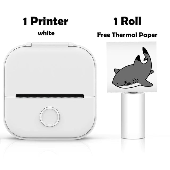 Lisslune | T02 Portable Mini Wireless Thermal Pocket Printer Self-Adhesive Stickers Used for DIY, Journal Stickers Portable Printer