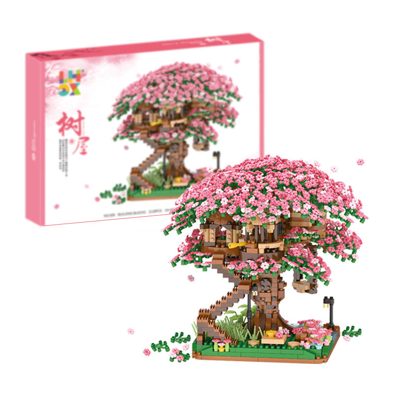 Lisslune | BlossomHaven Cherry Blossom Wooden House Decoration