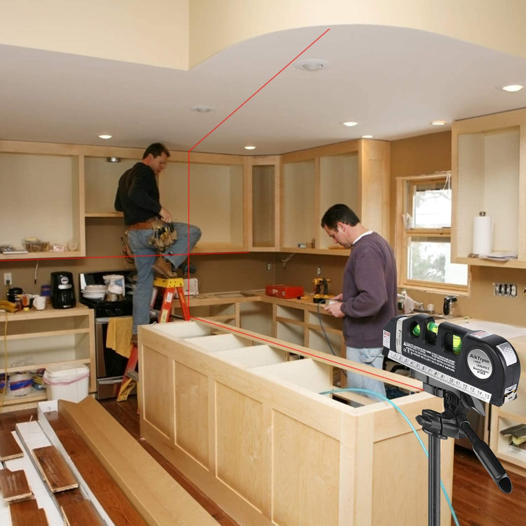 Lisslune | Laser Level Ruler Multi-functional Household Infrared Decoration (Black)
