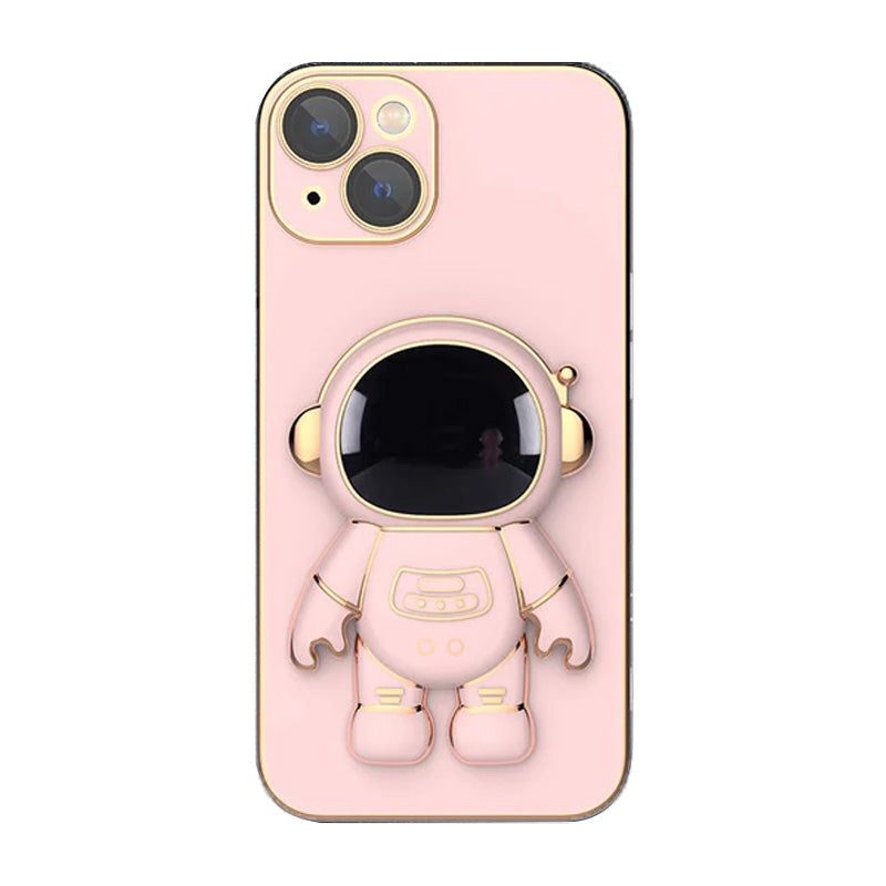 Lisslune | 6D Plating Astronaut Hidden Stand-case Cover For IPhone
