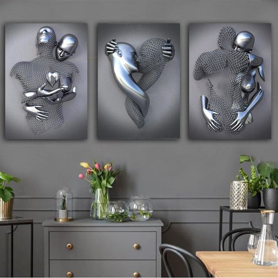 Lisslune | Artizone Silver Canvas Painting