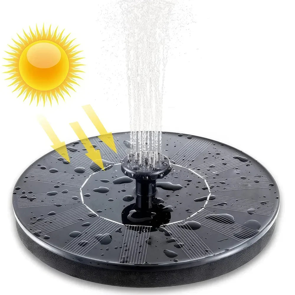 Lisslune | Solar-powered Floating Water Fountain for Gardens, Swimming Pools and Bird Baths