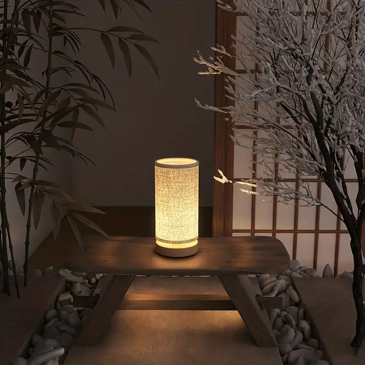 Lisslune | Linen Look Night Lamp with Modern Design – For a Cozy Atmosphere