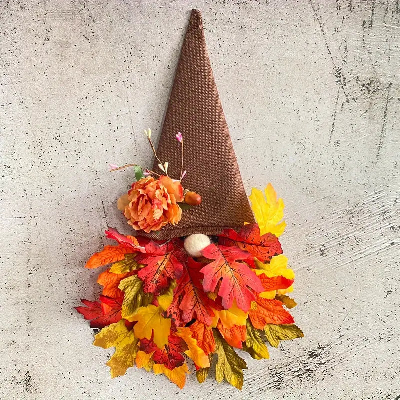 Lisslune | Fall Maple Gnome Front Door Hanger