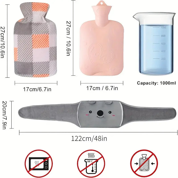 Lisslune | Fluffy Hot Water Bottle Belt